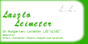 laszlo leimeter business card